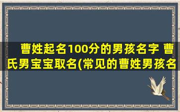 曹姓起名100分的男孩名字 曹氏男宝宝取名(常见的曹姓男孩名字推荐，让你的宝贝与众不同！)